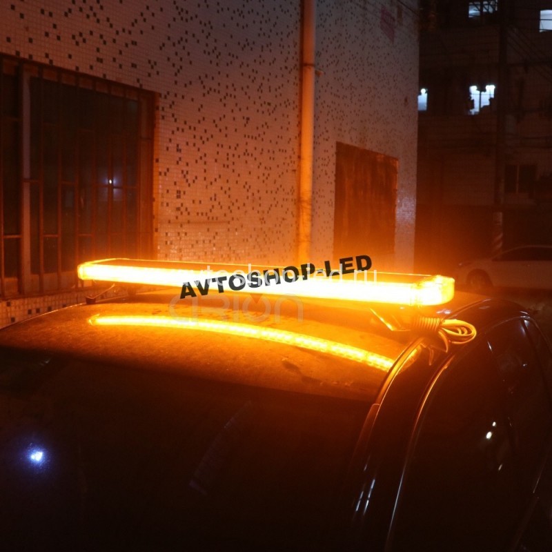 Светодиодная мигалка панель оранжевая 88LED 10-30V 120 см с цифровым пультом