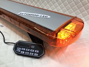Светодиодная мигалка панель оранжевая 88LED 10-30V 120 см с цифровым пультом