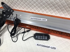 Светодиодная мигалка панель оранжевая 88LED 10-30V 120 см с цифровым пультом