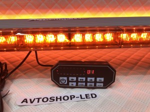 Светодиодная мигалка панель оранжевая 88LED 10-30V 120 см с цифровым пультом