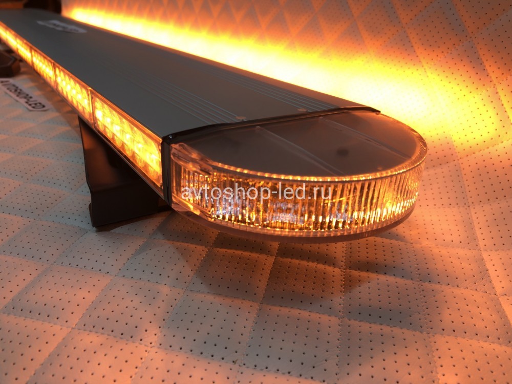 Светодиодная мигалка Slim желтая 126LED 10-30V 112 см с цифровым пультом