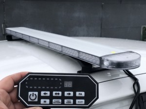 Светодиодная мигалка Slim желтая 126LED 10-30V 112 см с цифровым пультом