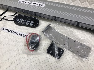 Светодиодная мигалка Slim желтая 126LED 10-30V 112 см с цифровым пультом