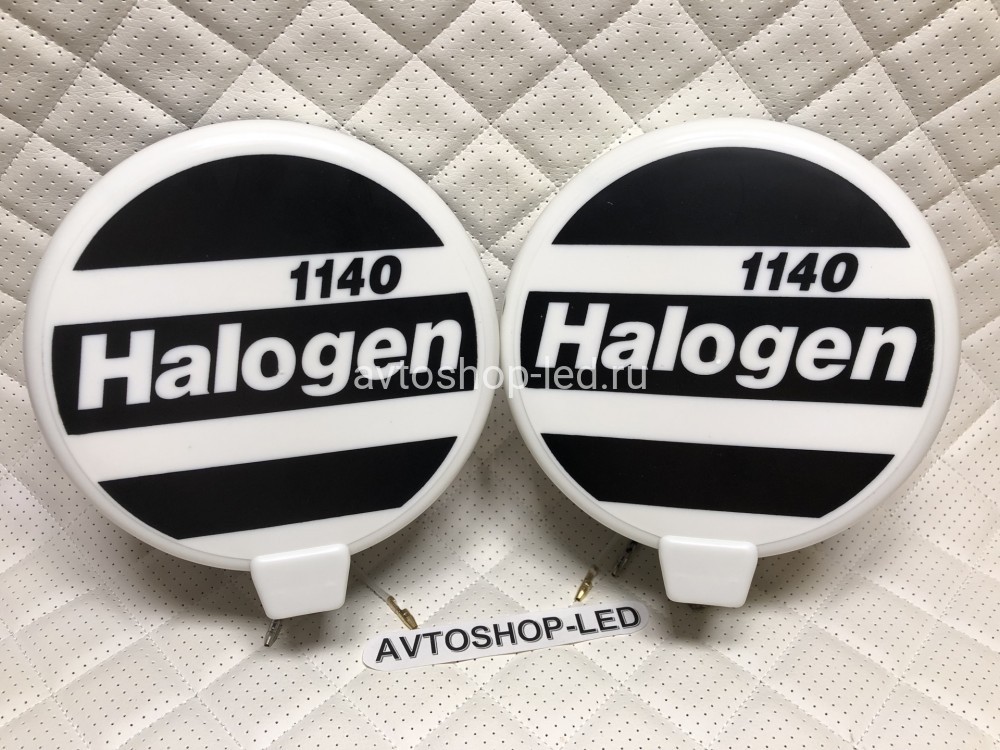 Фары птф круглые Белые галогеновые с защитными крышками Н3 12V