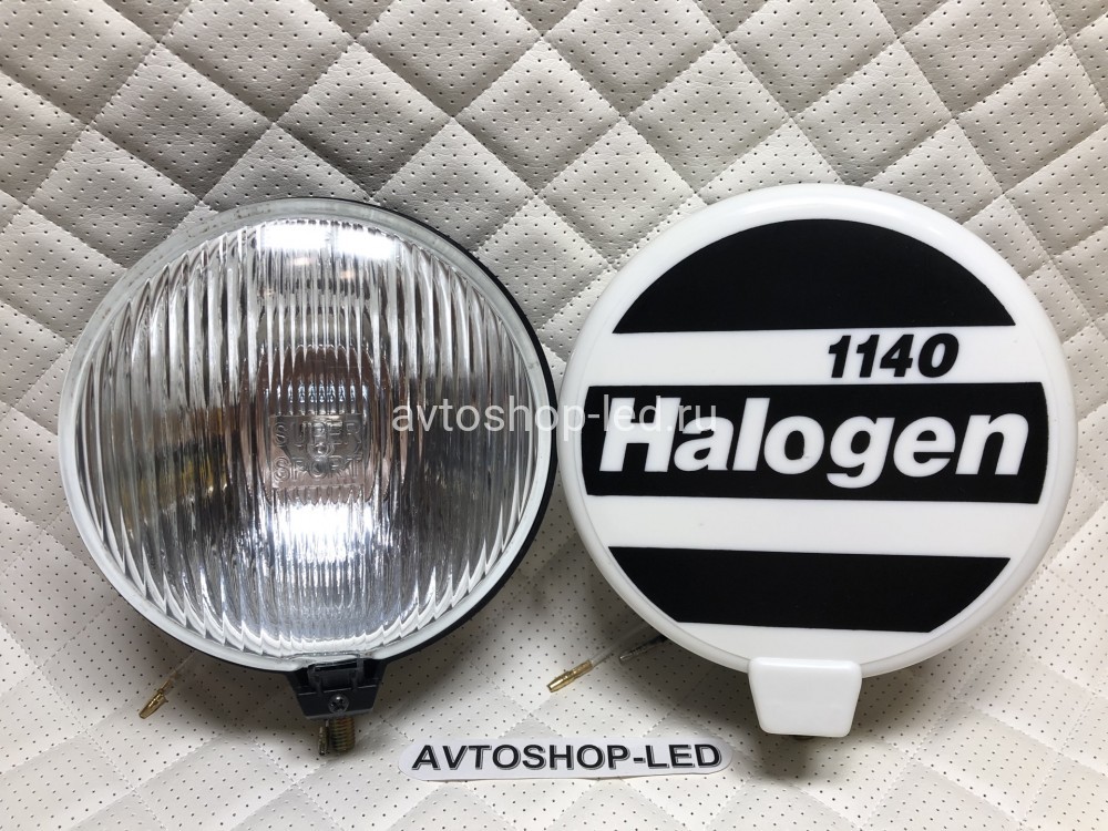 Фары птф круглые Белые галогеновые с защитными крышками Н3 12V