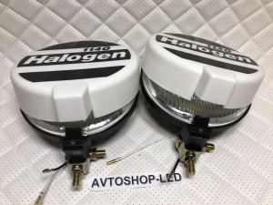 Фары птф круглые Белые галогеновые с защитными крышками Н3 12V