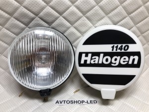 Фары птф круглые Белые галогеновые с защитными крышками Н3 12V