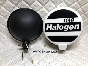 Фары птф круглые Белые галогеновые с защитными крышками Н3 12V