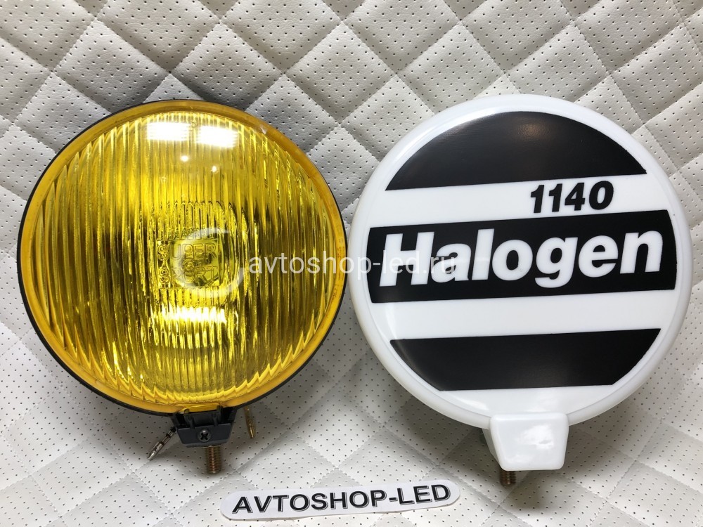 Фары птф круглые Желтые галогеновые с защитными крышками Н3 12V