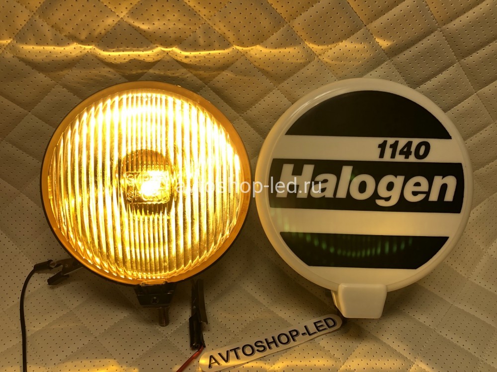 Фары птф круглые Желтые галогеновые с защитными крышками Н3 12V