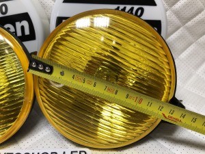Фары птф круглые Желтые галогеновые с защитными крышками Н3 12V