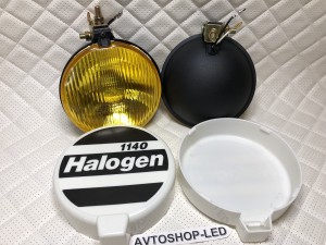 Фары птф круглые Желтые галогеновые с защитными крышками Н3 12V