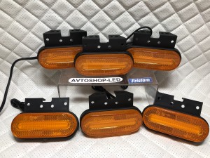 Фонари габартные Желтые Fristom FT-070 Z+K LED с кронштейном