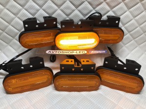 Фонари габартные Желтые Fristom FT-070 Z+K LED с кронштейном