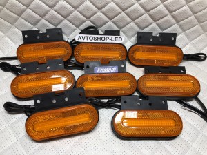 Фонари габартные Желтые Fristom FT-070 Z+K LED с кронштейном