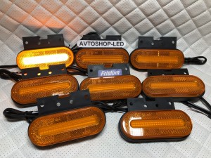 Фонари габартные Желтые Fristom FT-070 Z+K LED с кронштейном