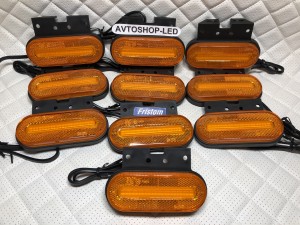 Фонари габартные Желтые Fristom FT-070 Z+K LED с кронштейном