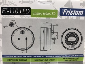 Фонарь задний FRISTOM FT-110 12/24V