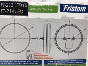 Фонарь задний FRISTOM FT-213 LED DI 12/24V