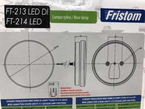 Фонарь заднего хода Fristom FT-214 LED 3-функциональный 12/24V