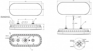 Фонарь задний Fristom FT-320 LED DI 3 функции 12/24V