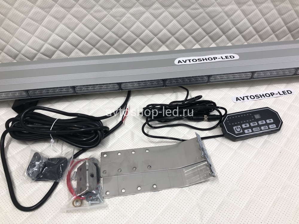 Светодиодная мигалка Slim желтая 138LED 10-30V 123 см с цифровым пультом