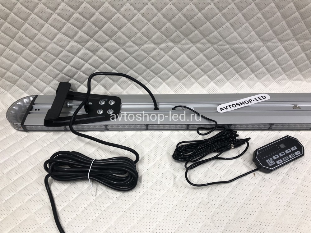 Светодиодная мигалка Slim желтая 138LED 10-30V 123 см с цифровым пультом