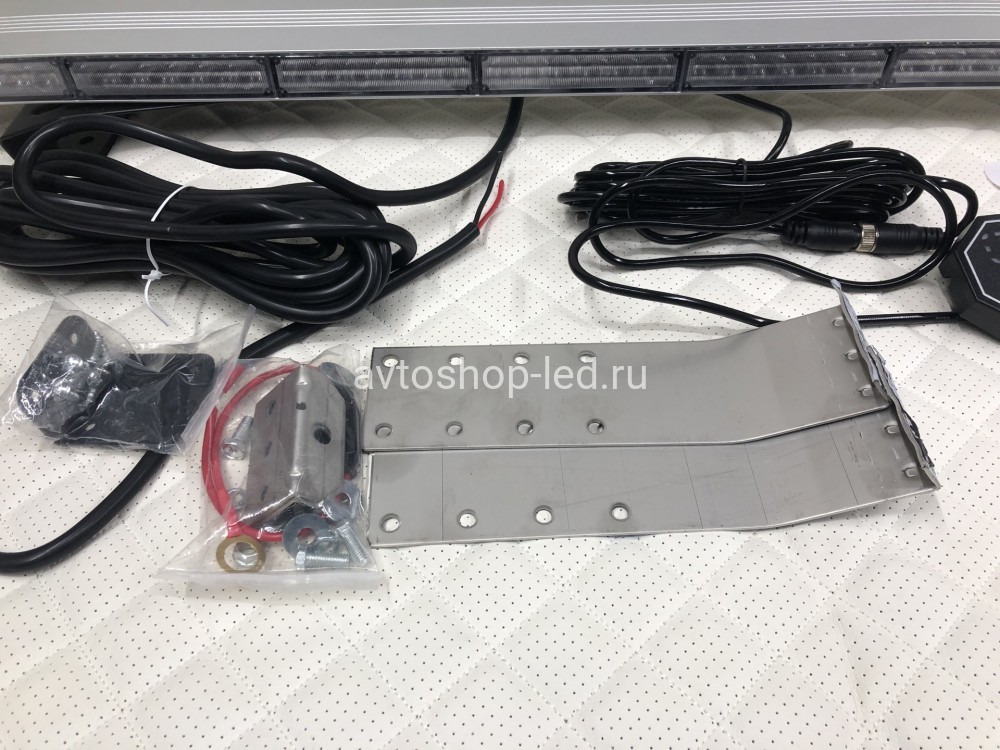 Светодиодная мигалка Slim желтая 138LED 10-30V 123 см с цифровым пультом