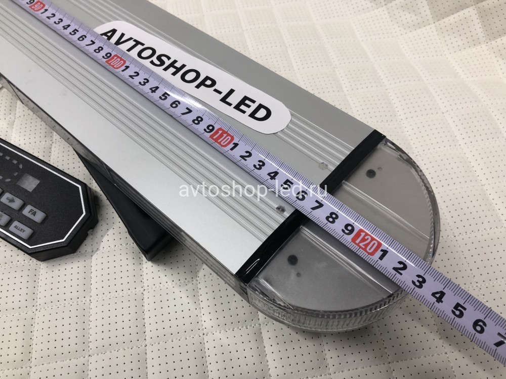 Светодиодная мигалка Slim желтая 138LED 10-30V 123 см с цифровым пультом