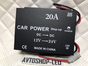 Преобразователь напряжения автомобильный с 12V - 24V 20A