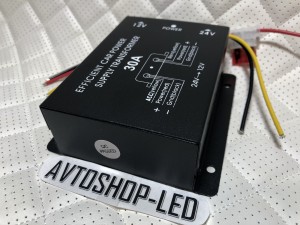 Преобразователь напряжения автомобильный с 24V - 12V 30A