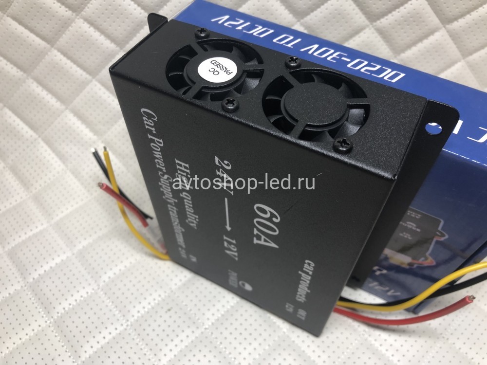 Преобразователь напряжения автомобильный с 24V - 12V 60A
