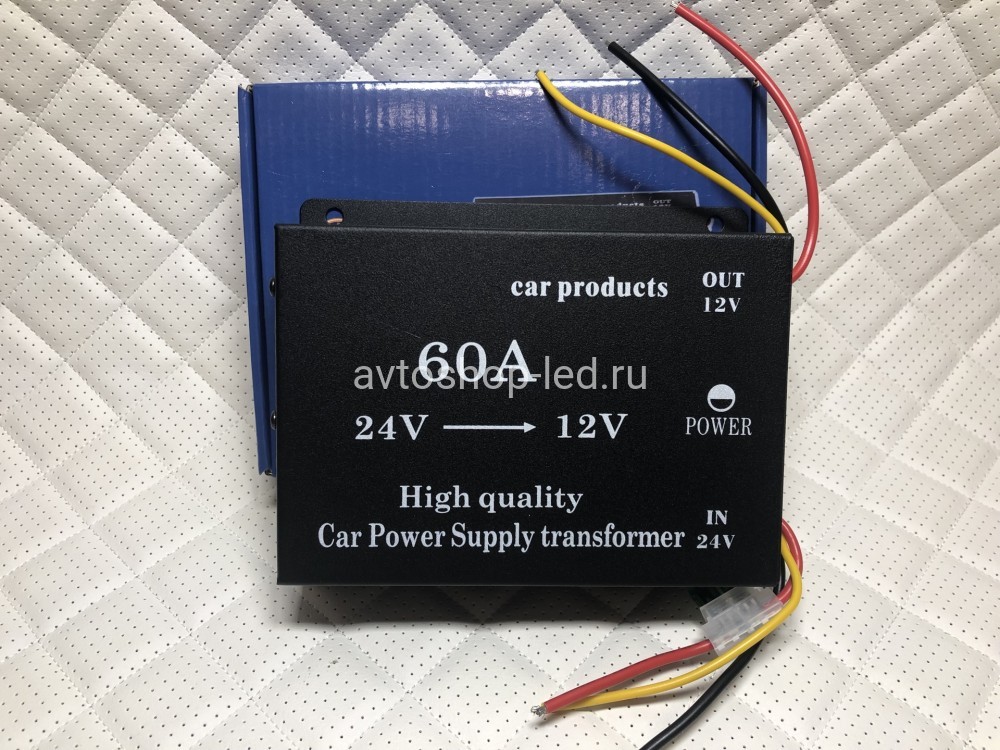 Преобразователь напряжения автомобильный с 24V - 12V 60A
