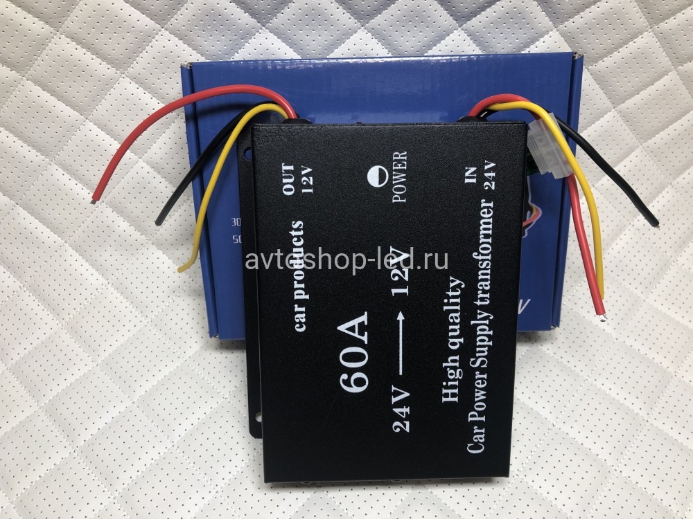 Преобразователь напряжения автомобильный с 24V - 12V 60A