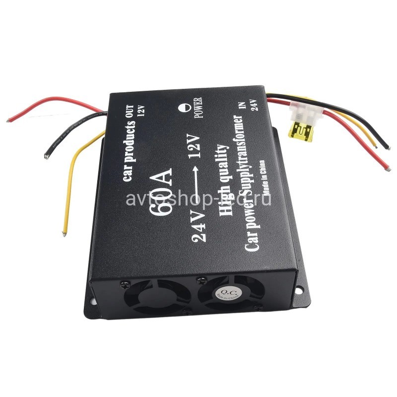 Преобразователь напряжения автомобильный с 24V - 12V 60A