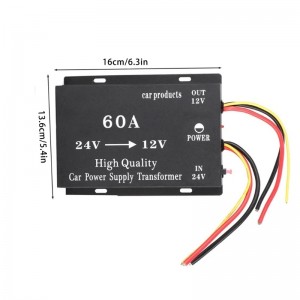 Преобразователь напряжения автомобильный с 24V - 12V 60A