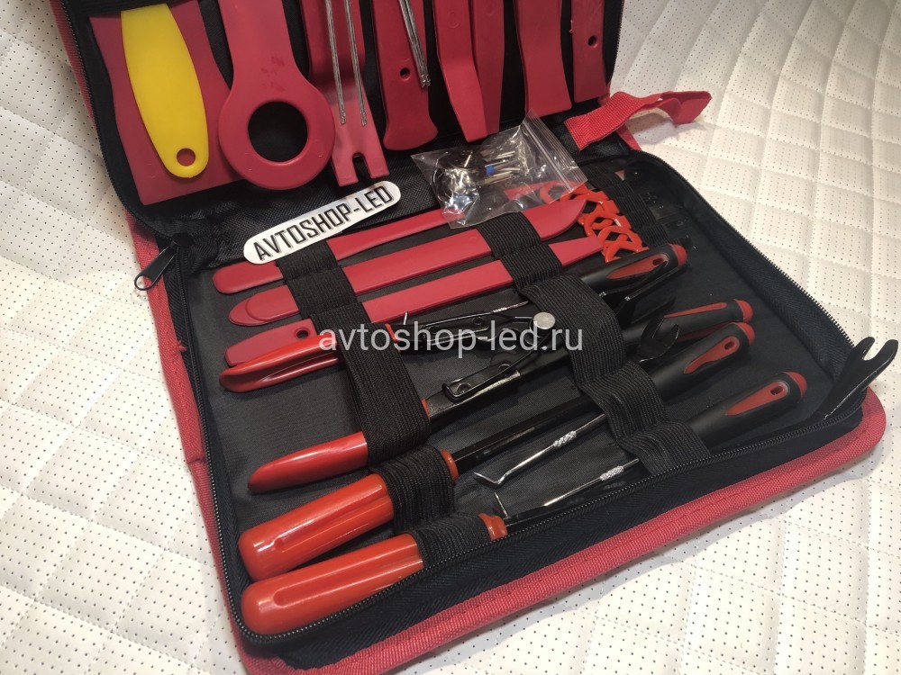 Набор инструментов лопатки 38 предметов для снятия обшивки съемник клипс.