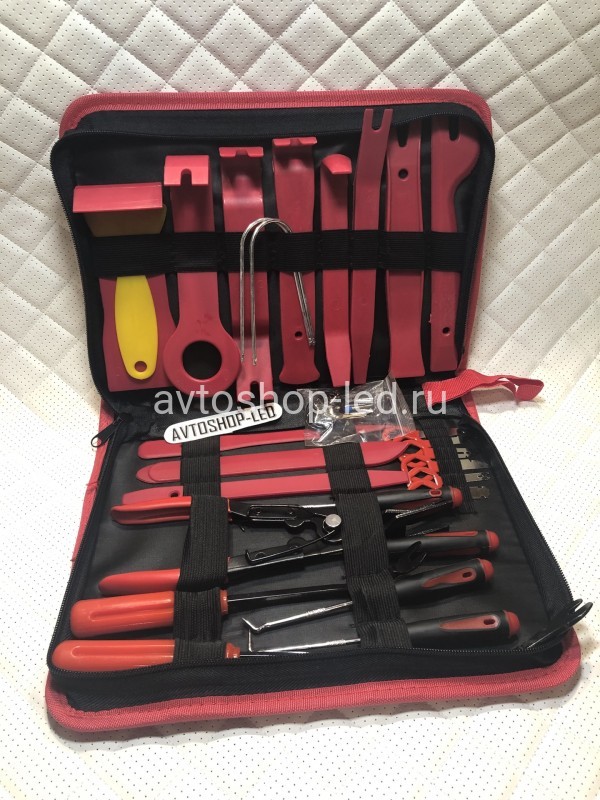 Набор инструментов лопатки 38 предметов для снятия обшивки съемник клипс.