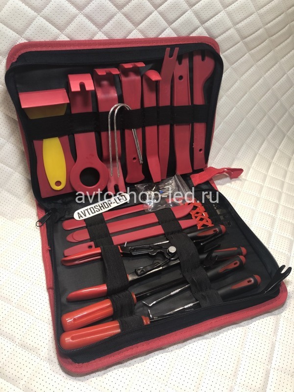 Набор инструментов лопатки 38 предметов для снятия обшивки съемник клипс.