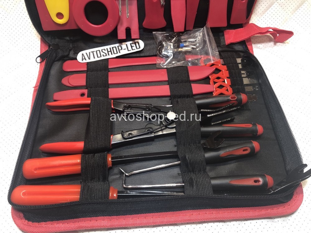 Набор инструментов лопатки 38 предметов для снятия обшивки съемник клипс.