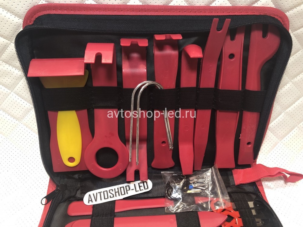 Набор инструментов лопатки 38 предметов для снятия обшивки съемник клипс.