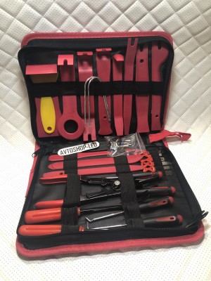 Набор инструментов лопатки 38 предметов для снятия обшивки съемник клипс.